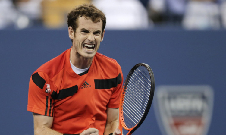 Andy Murray celebrates his victory over Denis Istomin and a quarter-final clash with Stanislas Wawrinka.