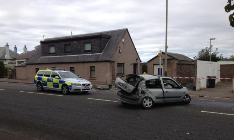 The car crashed into a house in Ancrum Street.