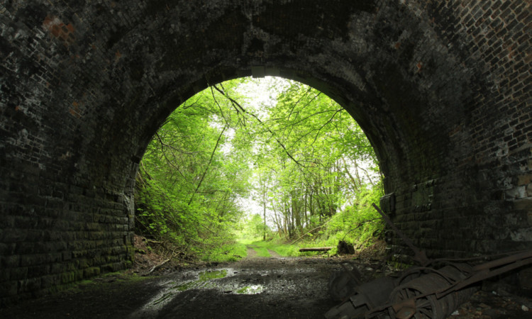 One of the tunnels on the disused railway line from Perth to Edinburgh.