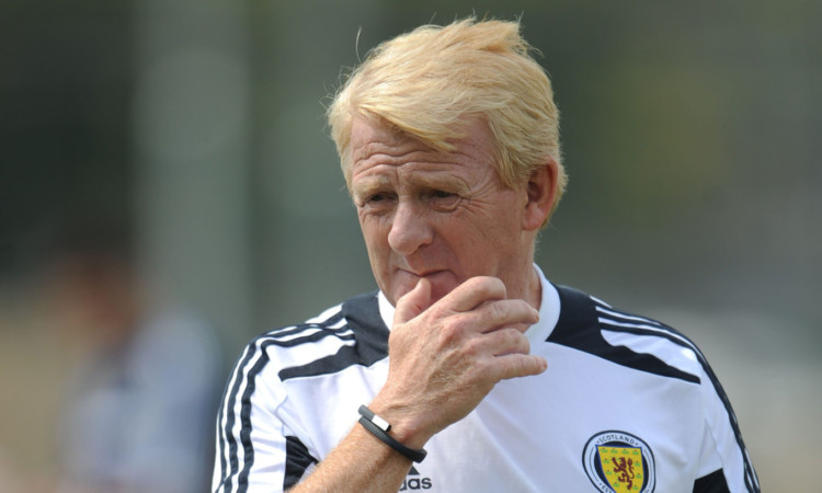 Scotland manager Gordon Strachan during Monday's training session in Skopje.