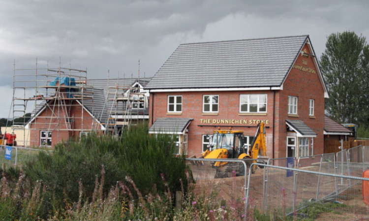 Work under way at the Dunnichen Stone, Orchardbank, Forfar.