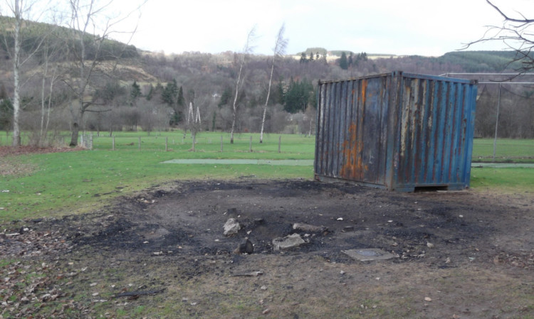 The scene after the Breadalbane Cricket Club pavilion was destroyed by fire last November.