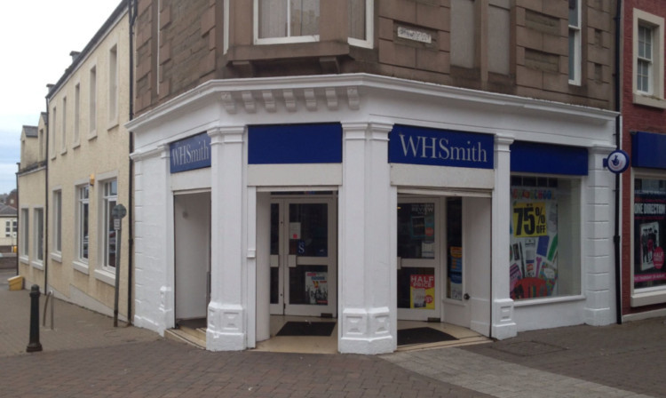 The WH Smith shop in Arbroath after its recent paint job.