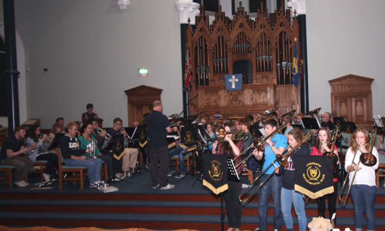 Arbroath Instrumental Band during rehearsals for their annual concert.