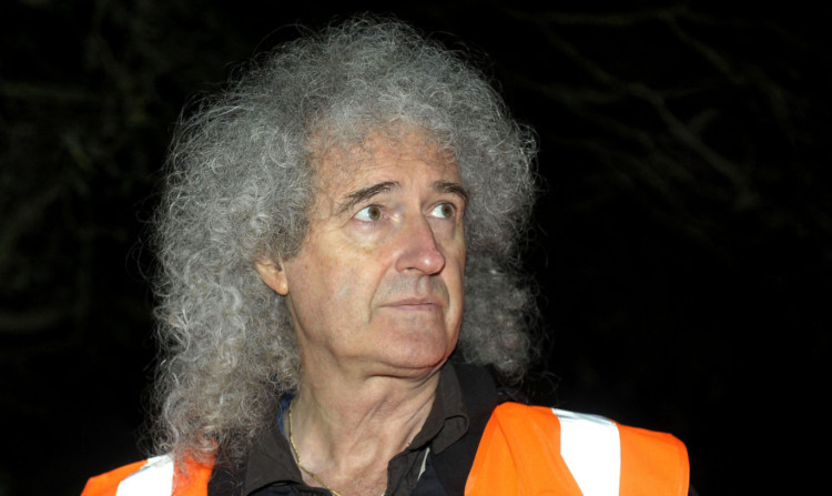 Brian May during a Wounded Badger Patrol in Gloucestershire.