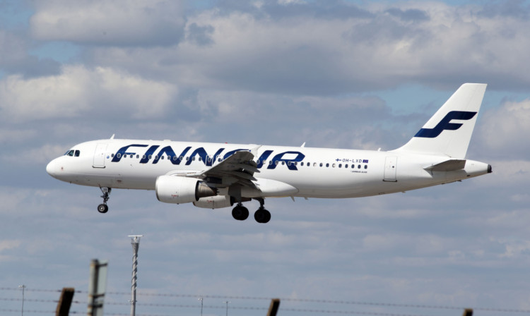The Finnair flight is almost full despite the ominous name.