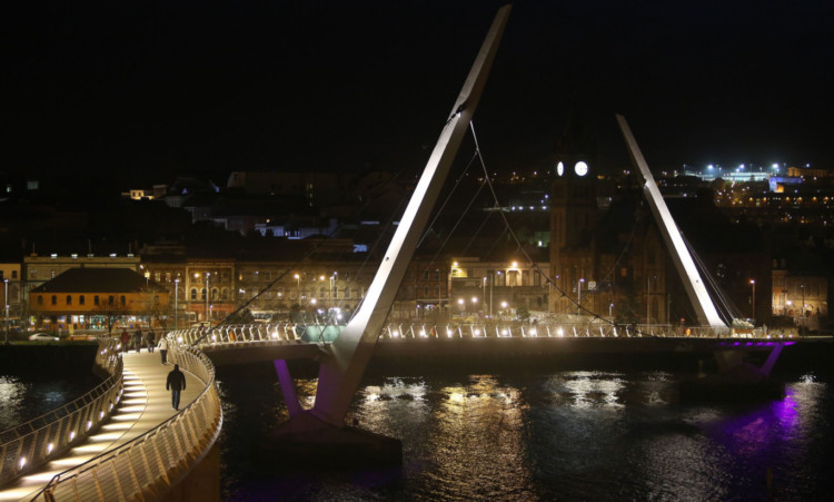 The Peace Bridge on the River Foyle in Derry/Londonderry, the 2013 UK City of Culture.