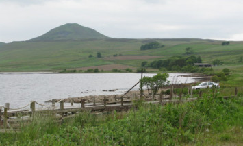 Looking along the edge of the Ballo Reservoir.