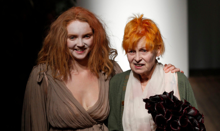 Lily Cole (left) with Vivienne Westwood.