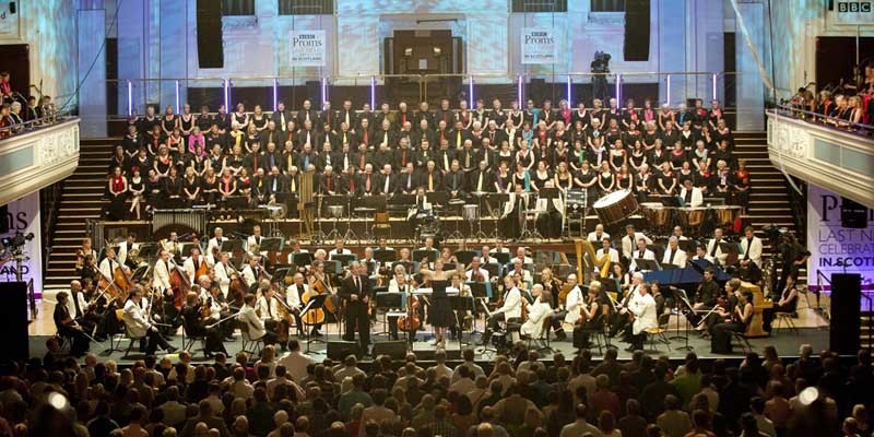 Photographs by Alan Peebles

BBC PROMS, last night celebrations in scotland
coming from the Caird Hall Dundee
Nicola Benedetti and Lesley Garrett perform with 
the BBC Scottish Syphony Orchestra led by Scottish Conductor Garry Walker

Free use of pictures