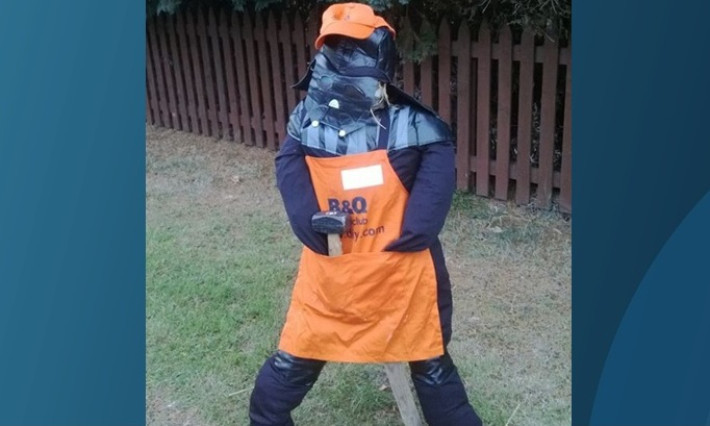 The Darth Vader scarecrow was last seen on Saturday afternoon.