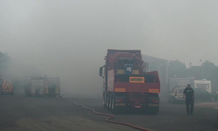 The blaze broke out at the Randolph Industrial Estate in Kirkcaldy.
