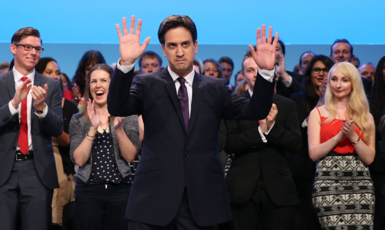 Ed Miliband after his keynote speech at the Labour Party conference.