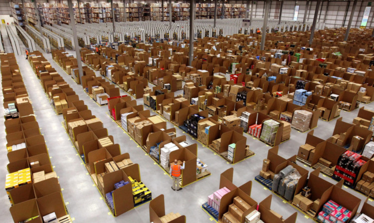 The Amazon fulfilment centre near Dunfermline.