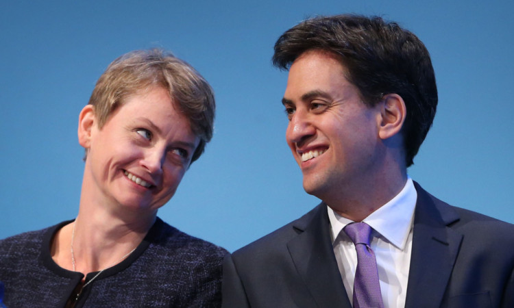 Ed Miliband with shadow home secretary Yvette Cooper.