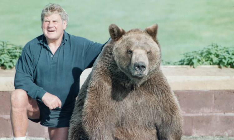 Andy Robin with Hercules the bear.