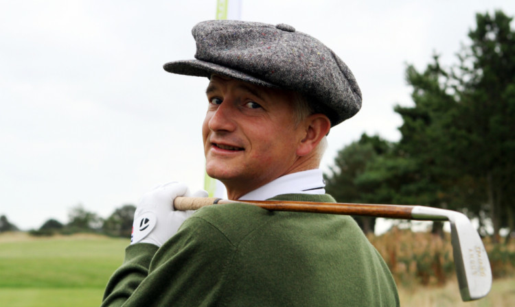 Alasdair Good, Gullane, before teeing off.