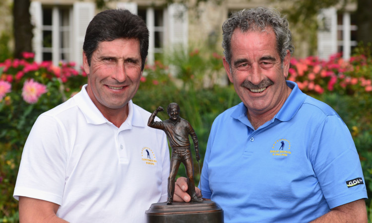 Seve Trophy captains Jose Maria Olazabal and Sam Torrance.