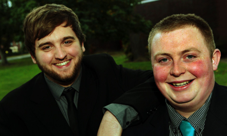Recognition: Liam Stewart, left, and Ross Geddes rescued a suicidal woman in Perth.