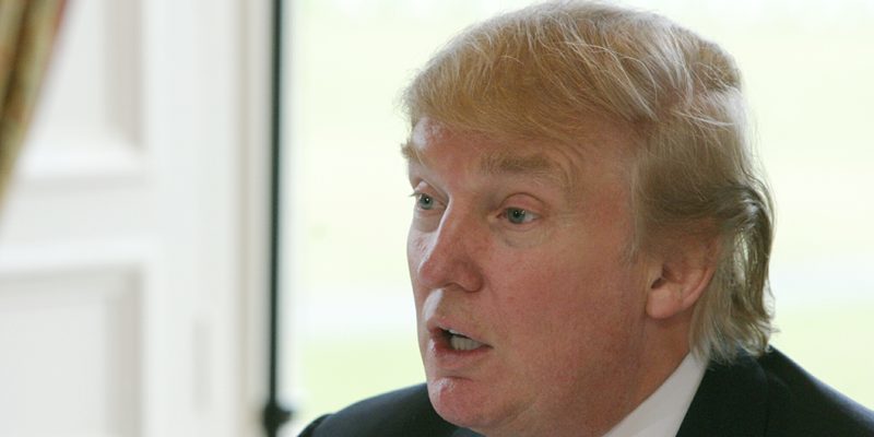 American multi-millionaire Donald Trump at the Rusacks Hotel in St Andrews, 28th April 2006.
