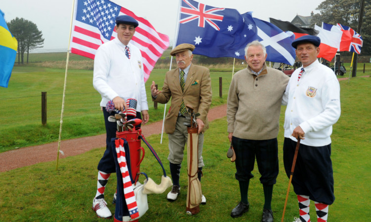 From left, Brian Schuman (USA), Czeslaw Kruk (Poland), Gordon Rae (Arbroath) and Mike Stevens (USA).