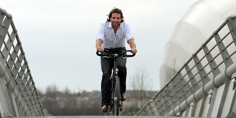 Cyclist Mark Beaumont, who has just cycled the length of the Americas.