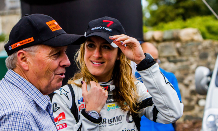 Amy Williams alongside Jimmy McRae.