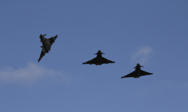 Typhoons from Leuchars are taking part in Exercise Joint Warrior.