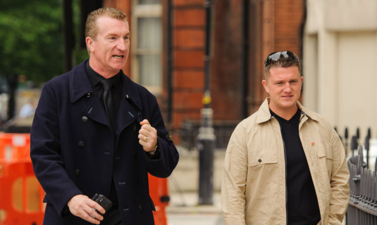 English Defence leaders Kevin Carroll (left) and Tommy Robinson have left the far-right group.