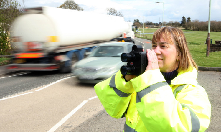 Speed Watch Volunteer Trudy Duffy-Wigman was one of the residents who kept an eye on speeding motorists.