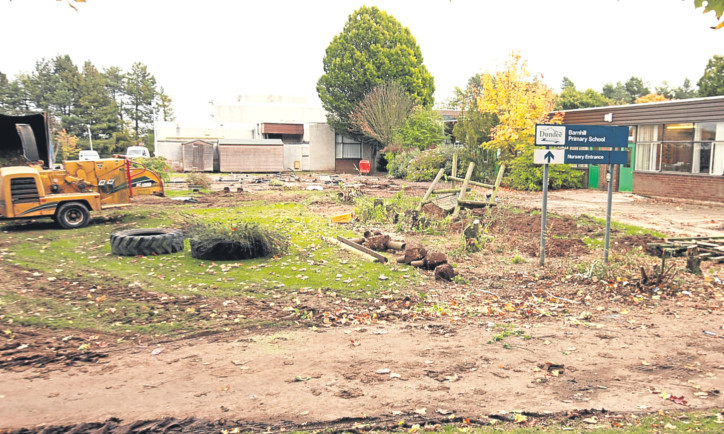 Construction work at Barnhill Primary.