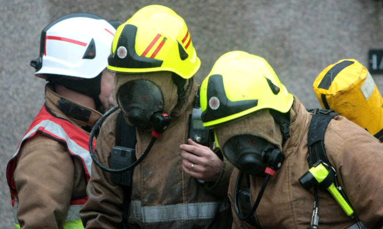 Kim Cessford, Courier - 10.02.12 - pictured is the fire at Bog Road, Brechin