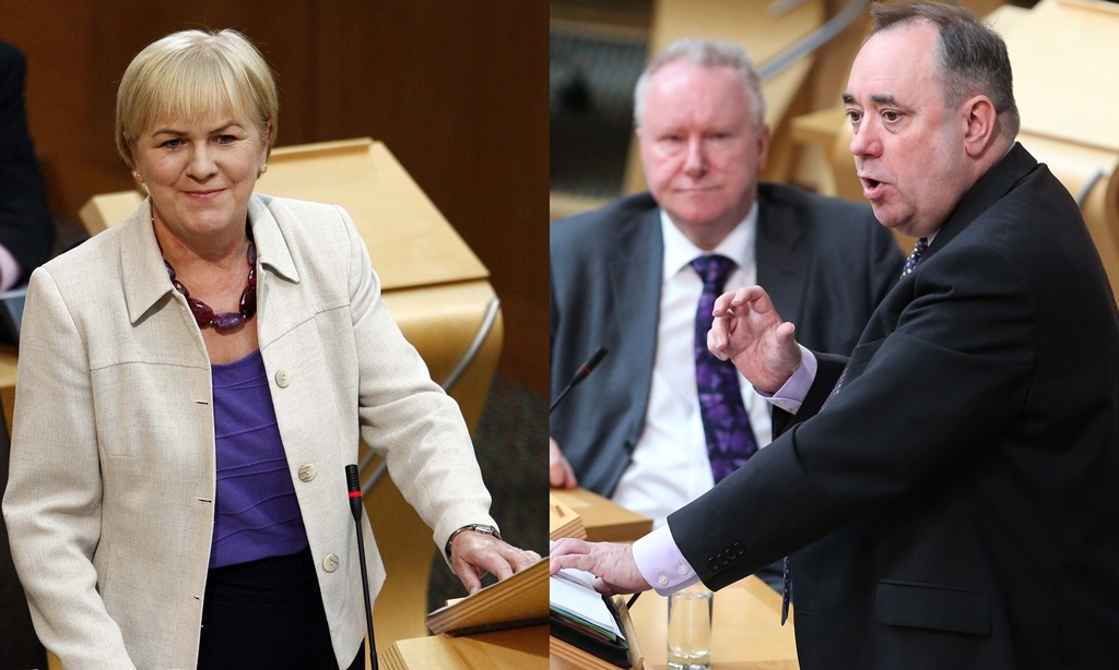 Handout photo of Johann Lamont during First Minister's Questions at the Scottish Parliament in Edinburgh.  PRESS ASSOCIATION Photo. Picture date: Thursday September 19, 2013. Photo credit should read: Andrew Cowan/Scottish Parliament/PA Wire

NOTE TO EDITORS: This handout photo may only be used in for editorial reporting purposes for the contemporaneous illustration of events, things or the people in the image or facts mentioned in the caption. Reuse of the picture may require further permission from the copyright holder.