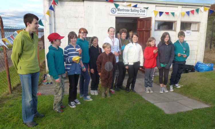 Montrose Sailing Clubs competitors before the North East Scotland Sailing Regatta.