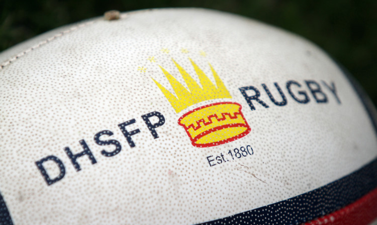 Kris Miller, Courier, 28/08/12. DHSFP (Dundee High School Former Pupils) Rugby Club squad pictures 2012/2013 season. Pic shows Rugby ball with club logo.