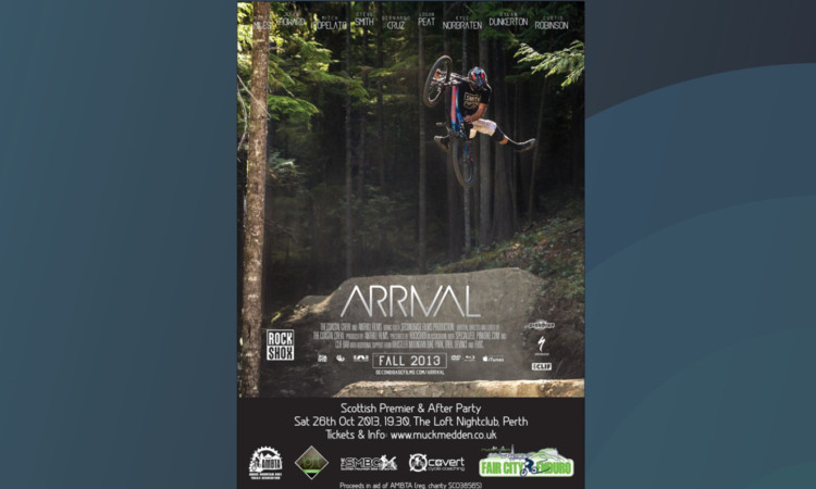 A poster for the Arrival film, which an Angus mountain biking group will present.