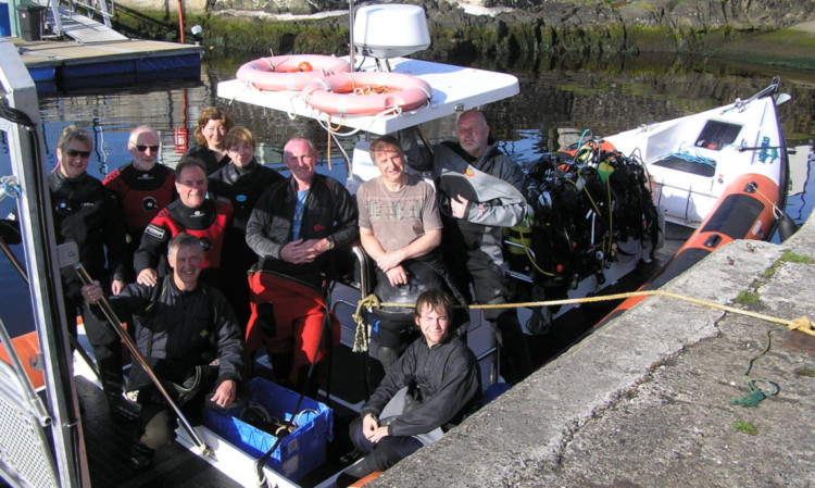 Members of the Montrose Sub-Aqua Club on a recent trip to Northern Ireland.