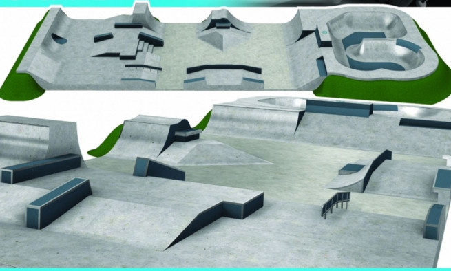 Simulations of how the Arbroath skatepark will look when complete.