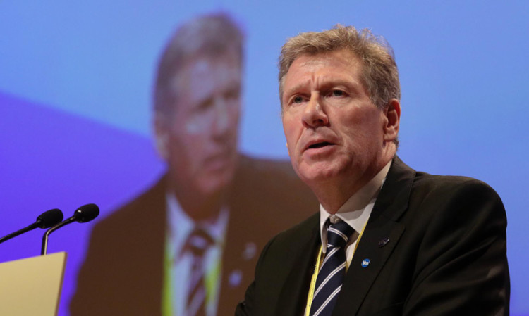 Kenny MacAskill addressing conference.