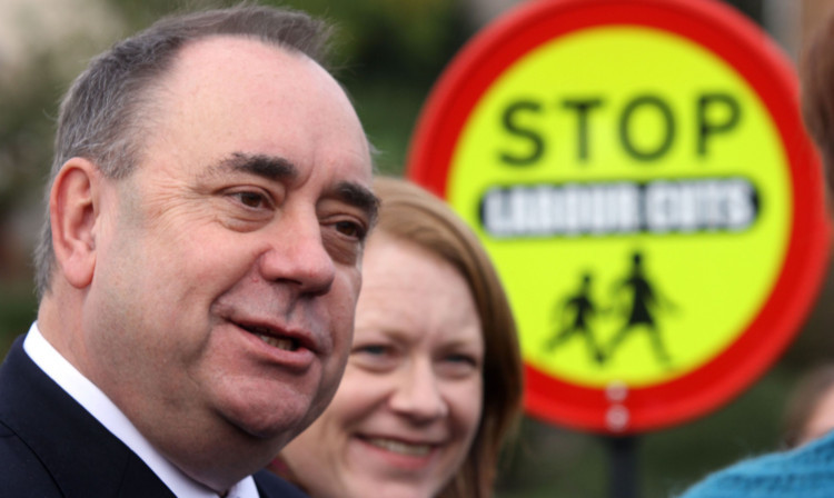 Alex Salmond campaigning in Fife with candidate Shirley-Anne Somerville.