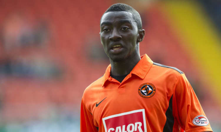 Prince Buaben in Dundee United kit.