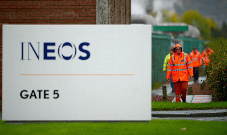 GRANGEMOUTH, SCOTLAND - OCTOBER 22:  Workers at the Grangemouth refinery and petrochemicals plant on October 22, 2013 in Grangemouth, Scotland. Ineos who operate the oil refinery are set to hold a meeting with shareholders to decide the future of the plant, following over half the workers rejecting new terms and conditions.  (Photo by Jeff J Mitchell/Getty Images)