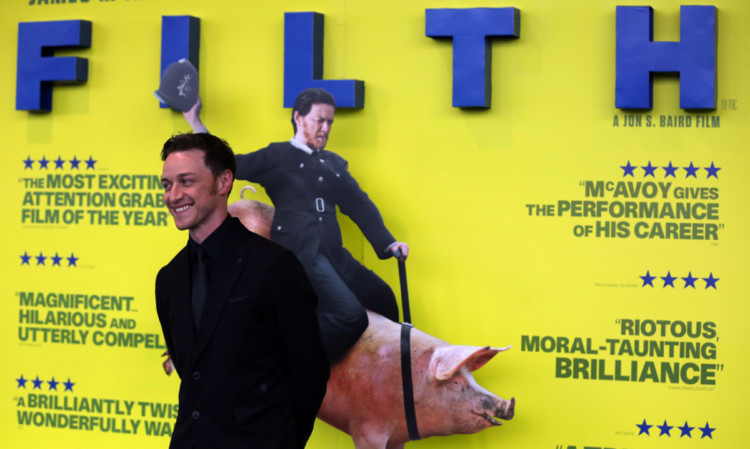 James McAvoy the premiere of Filth at Cineworld in Edinburgh.