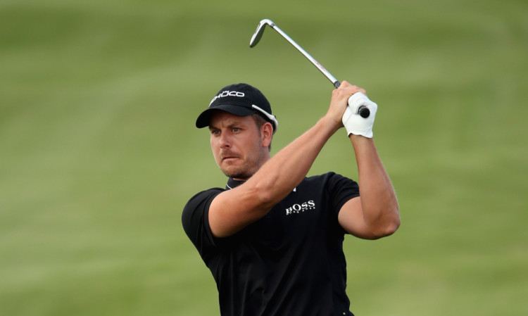 Henrik Stenson taking part in the pre-event pro-am.