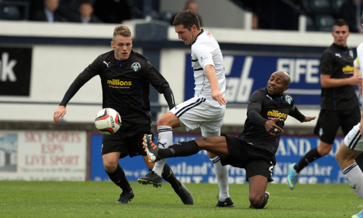 Liam Fox on the attack for Raith Rovers.