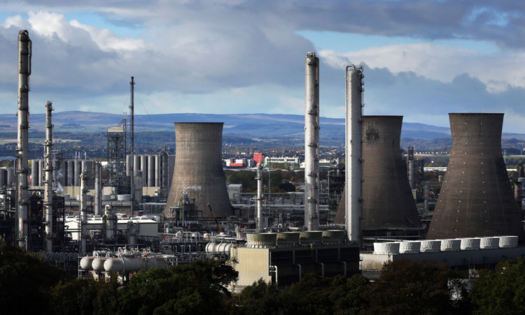 The Grangemouth oil refinery.