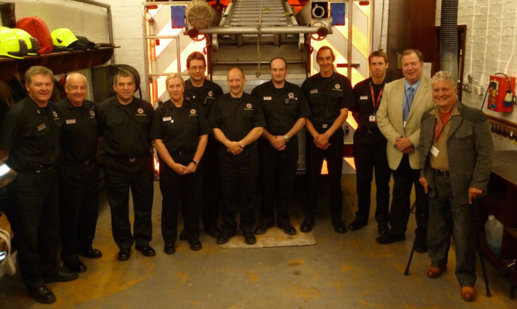 Scottish Fire and Rescue board member Bob Benson joined Councillor Douglas Pover to meet the volunteer crew at Kinloch Rannoch Community Fire Station.