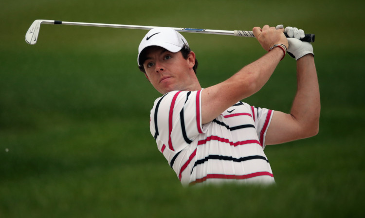 Rory McIlroy in action during Thursday's opening round in Shanghai.