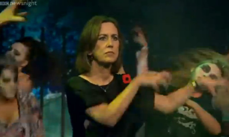 Kirsty Wark breaks into dance.
