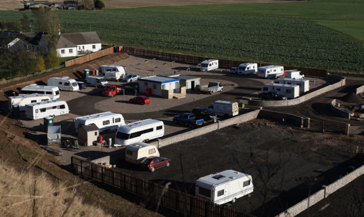 The Travellers site near St Cyrus.